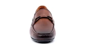 Martin Dingman Men's Braided Bit Loafer Bourbon Pebble Grain Leather - Image 4