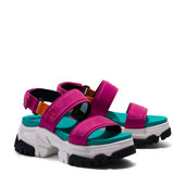 Timberland Women's Adley Way Backstrap Sandals TB0A5UTVA45 Bright Pink Nubuck - Outer Side