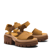 Timberland Women's Everleigh Ankle Strap Sandals TB0A5W78231 Wheat Nubuck - Outer Side