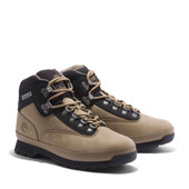 Timberland Men's Euro Hiker Mid Hiking Boots TB0A5ZMNDH4 Light Brown Nubuck - Outer Side