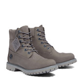 Timberland Women's Premium 6-Inch Waterproof Boots TB0A22ZH033 Medium Grey Nubuck - Outer Side