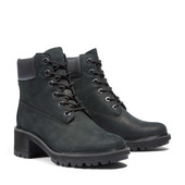 Timberland Women's Kinsley 6-Inch Waterproof Boots TB0A25C4001 Black Nubuck - Outer Side