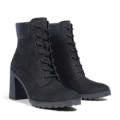 Timberland Women's Allington Lace-Up 6-Inch Boots TB0A1JVB001 Black Nubuck - Outer Side