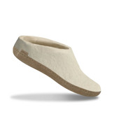 Glerups Unisex Felt Slippers B-03 White - Front