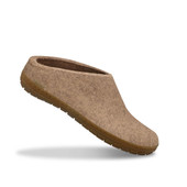 Glerups Unisex Felt Slippers With Rubber Sole BR-12 Sand - Front