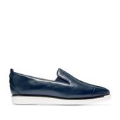 Cole Haan Women's W15523 - Ga Slipon Loafer Marine Blue Leather-Ivory - Main Image