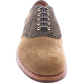 Alden Men's D2318 - Saddle Oxford - Loden Suede with Snuff Suede Saddle - Front