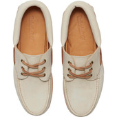 Timberland Men's Lake House 3-Eye Lug Boat Shoe TB0A2PDQEN7 Light Beige Nubuck - Image 2