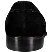 Alden Men's D5108 Pump Loafer Moc Toe Black Kid Suede - Front