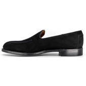 Alden Men's D5108 Pump Loafer Moc Toe Black Kid Suede - Inside