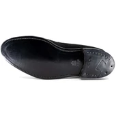 Alden Men's D5108 Pump Loafer Moc Toe Black Kid Suede - Top