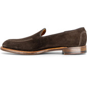 Alden Men's D5107 Pump Loafer Moc Toe Chocolate Suede - Inside