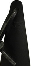 Metal Shoe Horn 4.5 in - Made in the USA - Classic Black-Gold Dad - Back