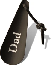 Metal Shoe Horn 4.5 in - Made in the USA - Classic Black-Silver Dad - Main Image