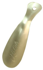 Metal Shoe Horn 8 in - Made in the USA - Satin Silver JC Cole - Front
