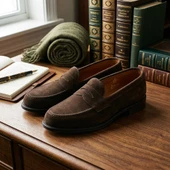 Alden Men's 6175F - Leisure Penny - Humus Suede - Image 7