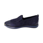 Cole Haan Women's W20781 - Grand Ambition Slip-On Loafer Marine Blue Quilted Suede - Image 3
