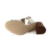 Cole Haan Women's W18154 - Adele Sandal 65mm Ivory Tumble Leather/Dark Natural - Image 4