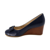 Cole Haan Women's W13162 - Adair Wedge Marine Blue Leather - Image 3