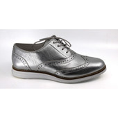 Cole Haan Women's W24597 - ØriginalGrand Wingtip II Silver Talca - Image 2