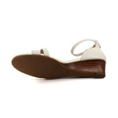Cole Haan Women's W19579 - Abriella Wedge Sandl Ivory Leather - Image 4