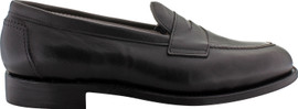 Alden Men's 9695F - Penny Loafer Flex Welt - Black Calfskin