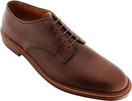 Alden Men's 29332F - Plain Toe Blucher Flex Welt - Tan Suede - The