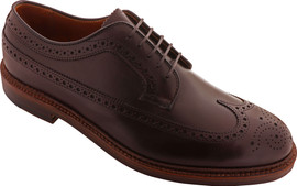 チキチキブラックL Alden Men's 9753 - Long Wing - Black Calfskin - The Shoe Mart