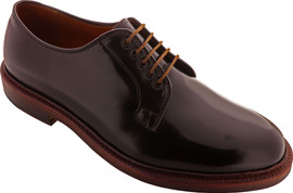 Alden Men's 990 - Plain Toe Blucher - Color 8 Shell Cordovan - The