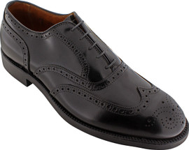 Alden Men's 9741 - Wing Tip Bal - Black Shell Cordovan - The Shoe Mart