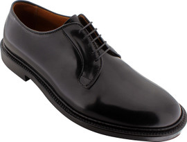 Alden Men's 9901 - Plain Toe Blucher - Black Shell Cordovan Loading Image
