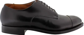Alden Men's 558 - Straight Tip Blucher Oxford - Black Calfskin