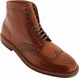 Alden Men's 44618 - Wing Tip Boot - Dark Tan Calfskin Loading Image