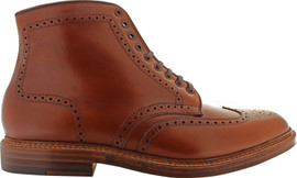 Alden Men's 44618 - Wing Tip Boot - Dark Tan Calfskin