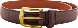 Alden Belts 1.25 Inch Dress Shell Cordovan Belt - Color 8-Gold Loading Image