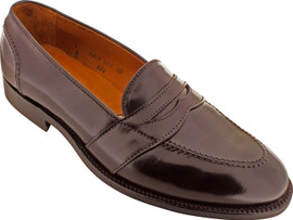 Alden Men's 684 - Full Strap Slip On - Color 8 Shell Cordovan Loading Image