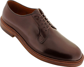 Alden Men's 9909 - Plain Toe Blucher - Black Calfskin - The Shoe Mart