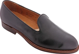 Alden D9109F Men's Pump Loafer Black Regina Grain Loading Image