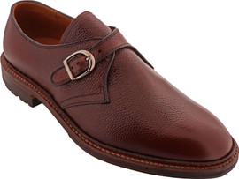 Alden Shoes Men's Monk Strap D9409C Brown Scotch Grain Loading Image