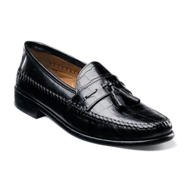 Florsheim Men's Pisa Moc Toe Tassel Loafer 18469-01 Black Loading Image