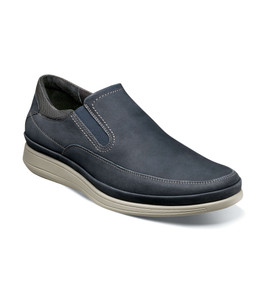 Florsheim Men's Motion Moc Toe Slip 13390-416 Nvy Nubuck Loading Image