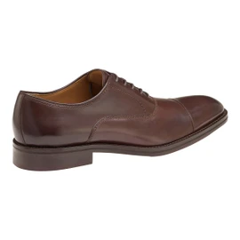 Johnston Murphy Men's Meade Cap Toe 15-7934 Mahogany Italian Calfskin