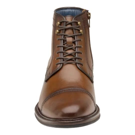 Johnston Murphy Men's XC Flex Raleigh Cap Toe Zip 20-2764 Tan Full Grain