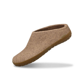 Glerups Unisex Felt Slippers With Rubber Sole BR-12 Sand Loading Image