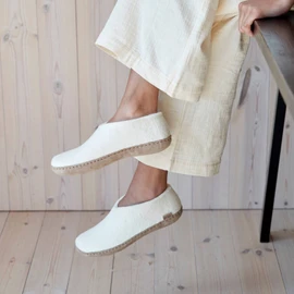 Glerups Unisex Felt Shoes A-03 White