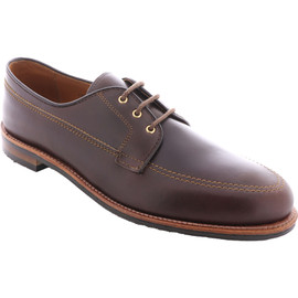 Alden 734L 3-Eye Camp Moc Blucher - Brown Chromexcel - The Shoe Mart