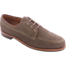 Alden 7351L 3-Eye Mocc Blucher - Clay Nubuck Grain Loading Image