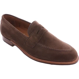 Alden Shoes Men's Madison Penny 96382 Humus Suede Loading Image