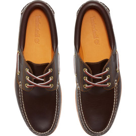 Timberland Men's Authentic 3-Eye Lug Handsewn Boat Shoe TB030003214 Brown