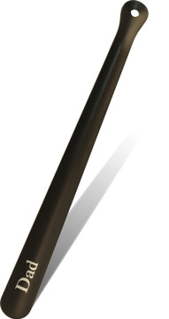 Metal Shoe Horn 16 in - Made in the USA - Classic Black-Silver Dad Loading Image
